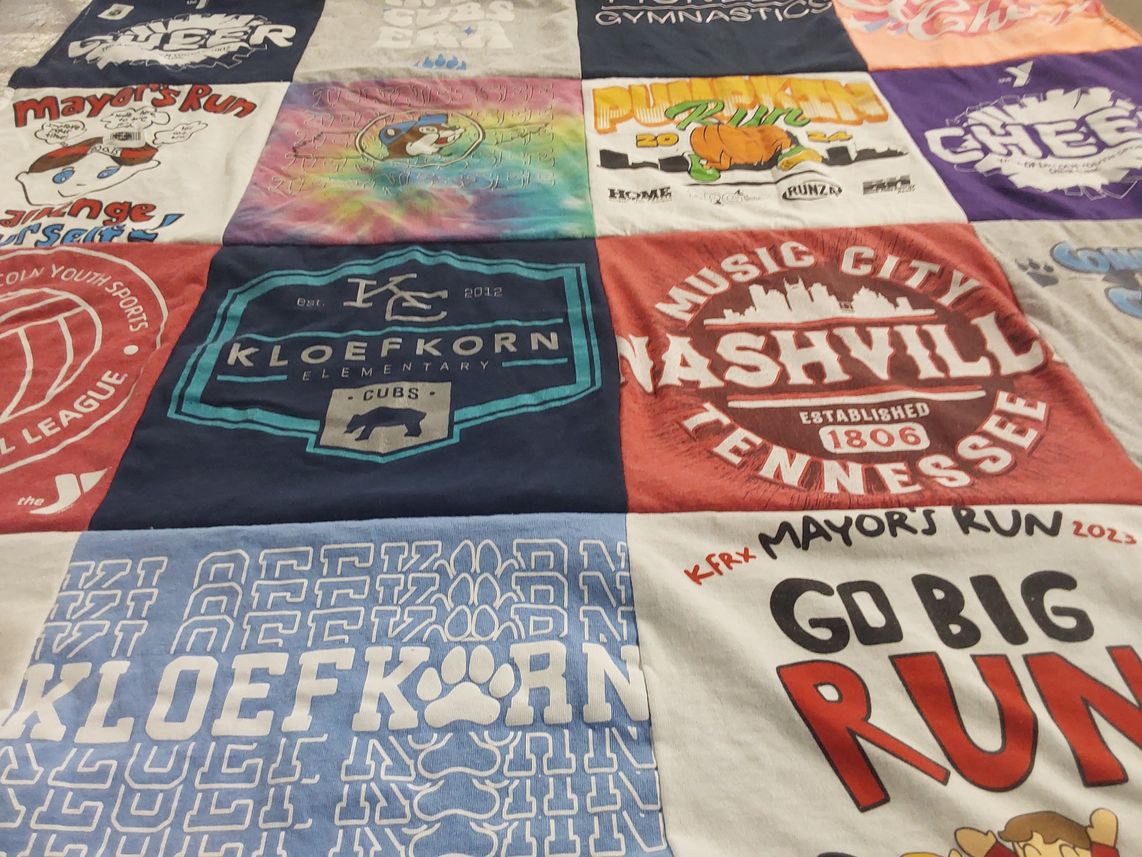 T-shirt quilt from kloe korn elementary by Jacqueline from NE