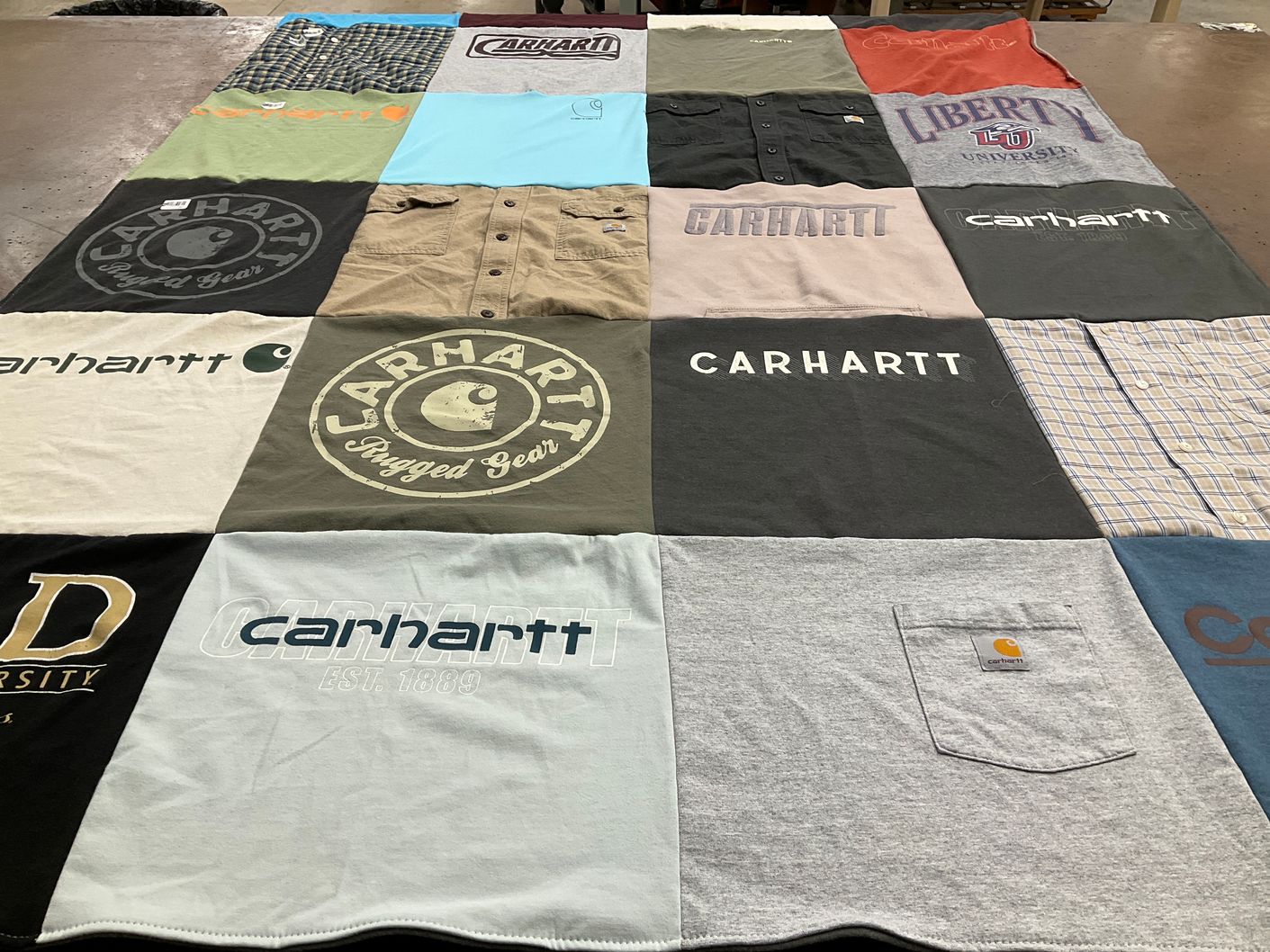 T-shirt quilt from liberty university by Cathy from IN