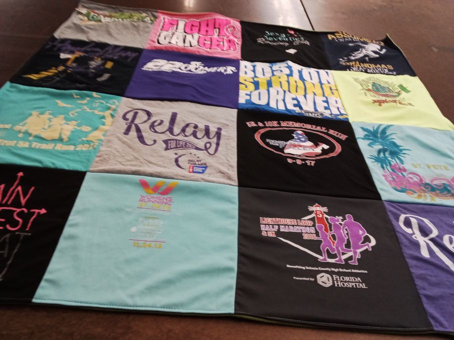 T-shirt quilt from volusia county high school by Nannette from FL