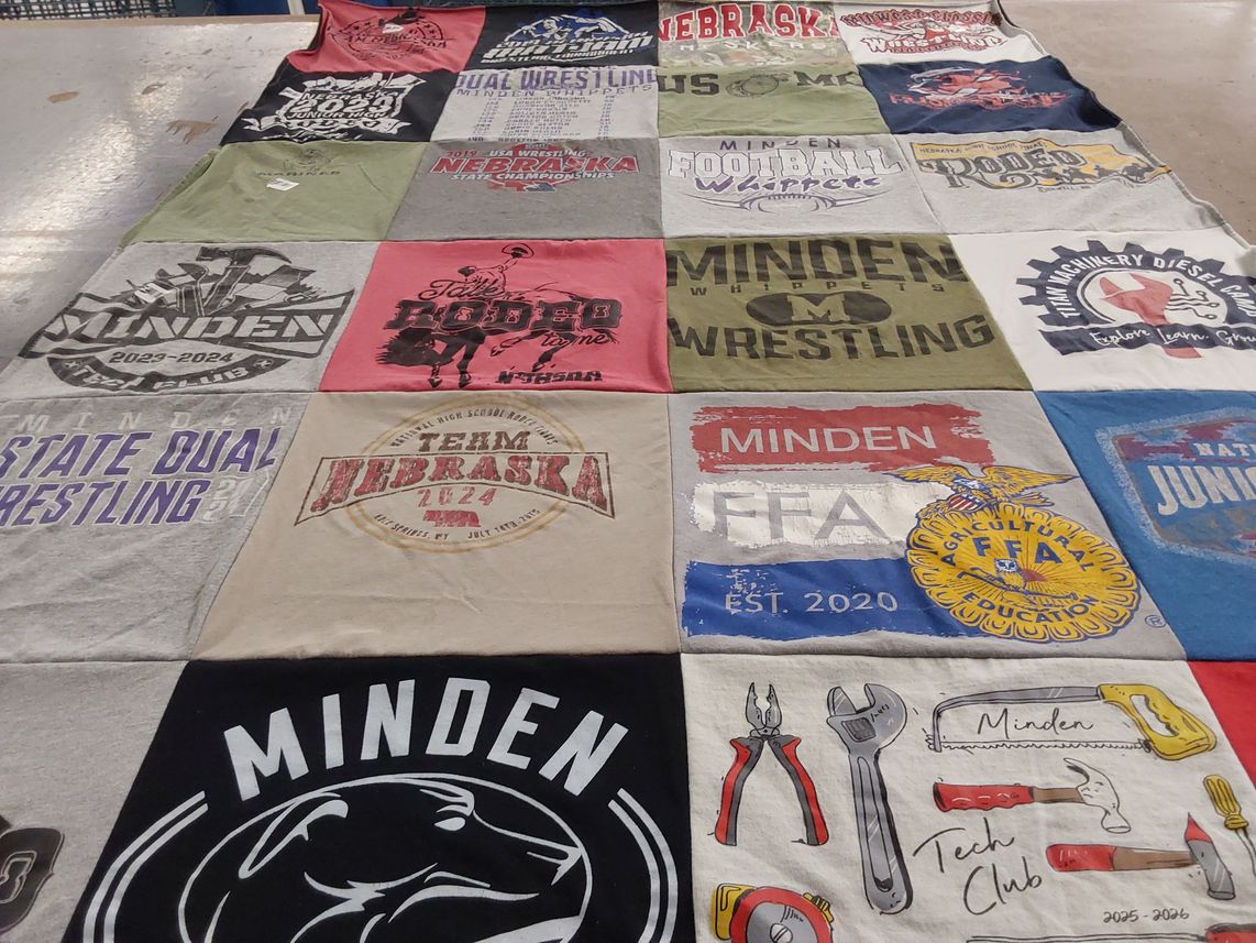T-shirt quilt featuring minden whippets by Jessica from NE