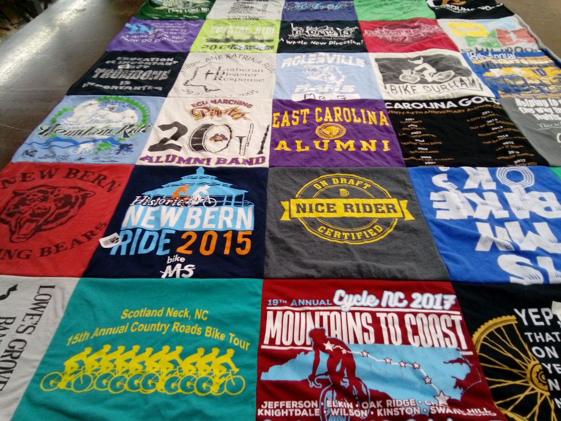 T-shirt quilt from east carolina university by John from NC