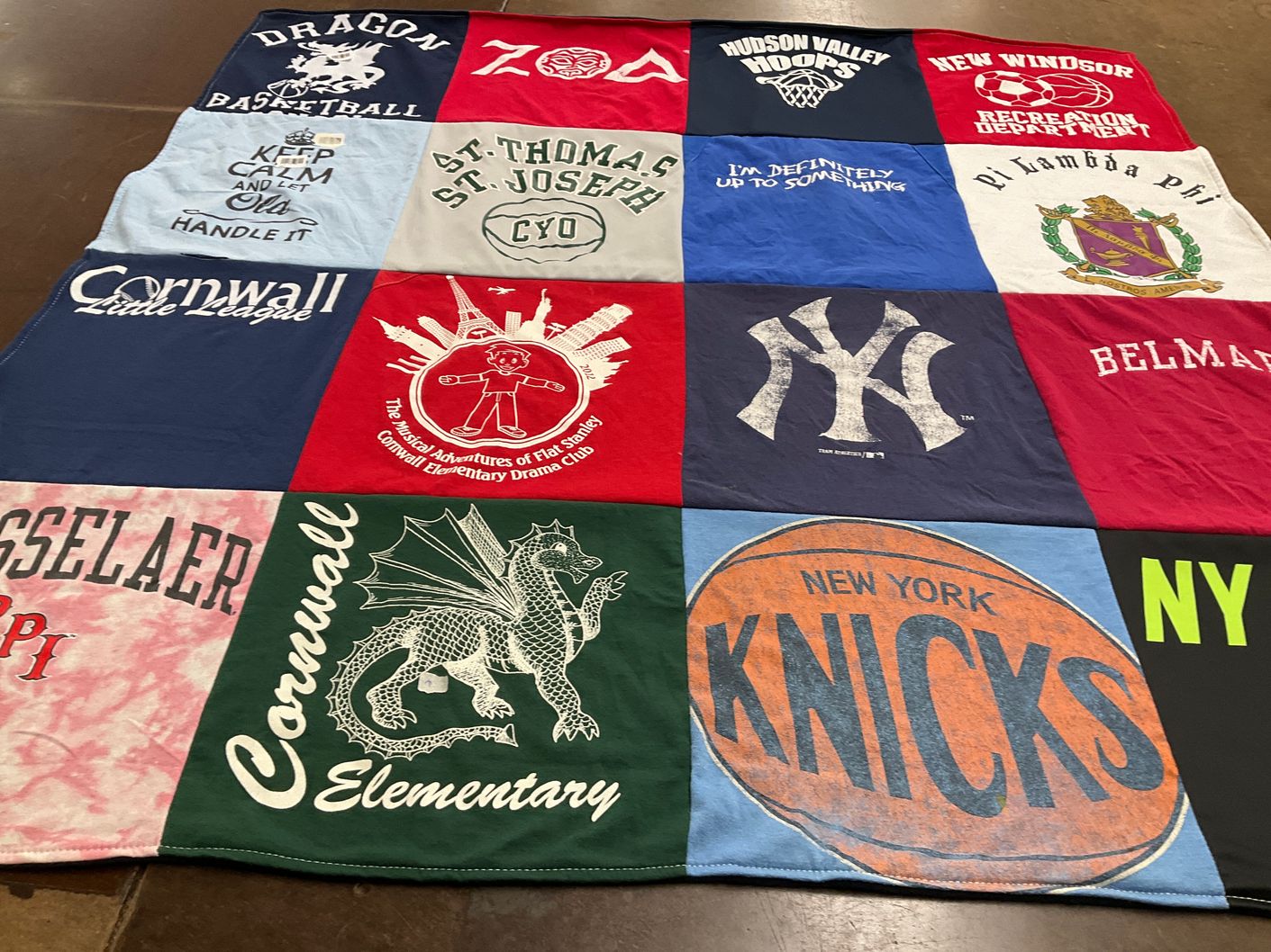 T-shirt quilt featuring new york knicks by Cathy from NY