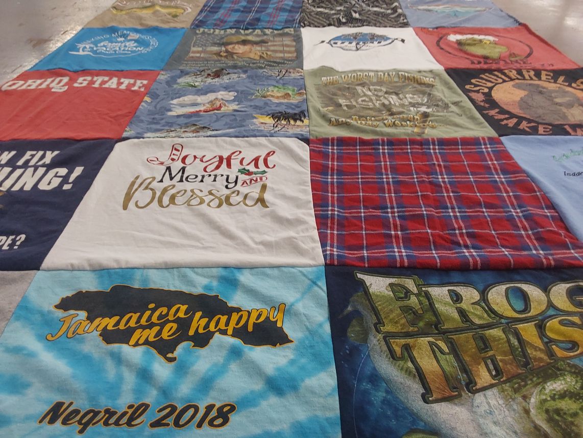 T-shirt quilt from ohio state university by Jean from AZ
