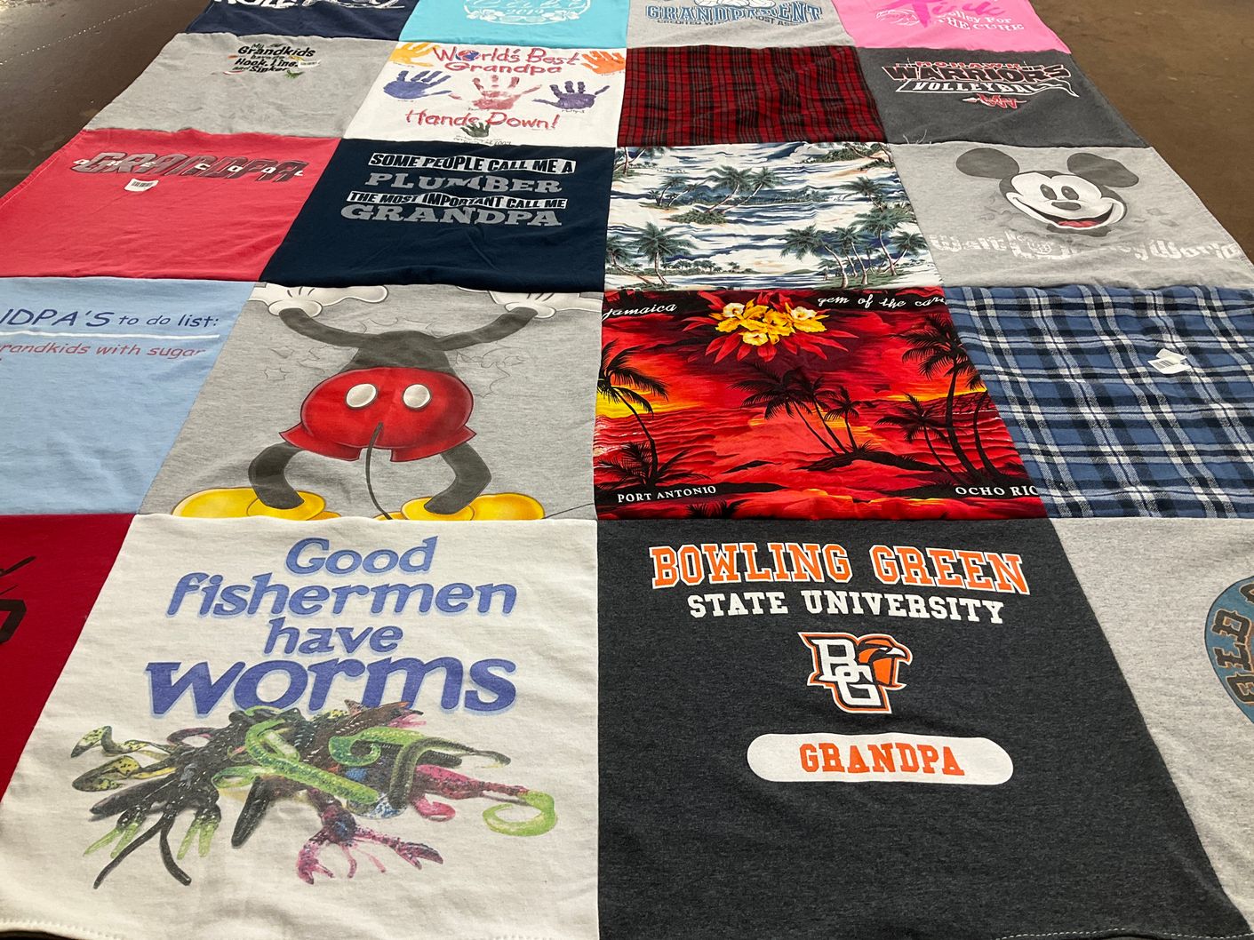 T-shirt quilt from bowling green state university by Jean from OH
