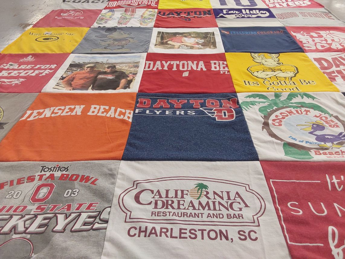 T-shirt quilt featuring dayton flyers by Crystal from MD