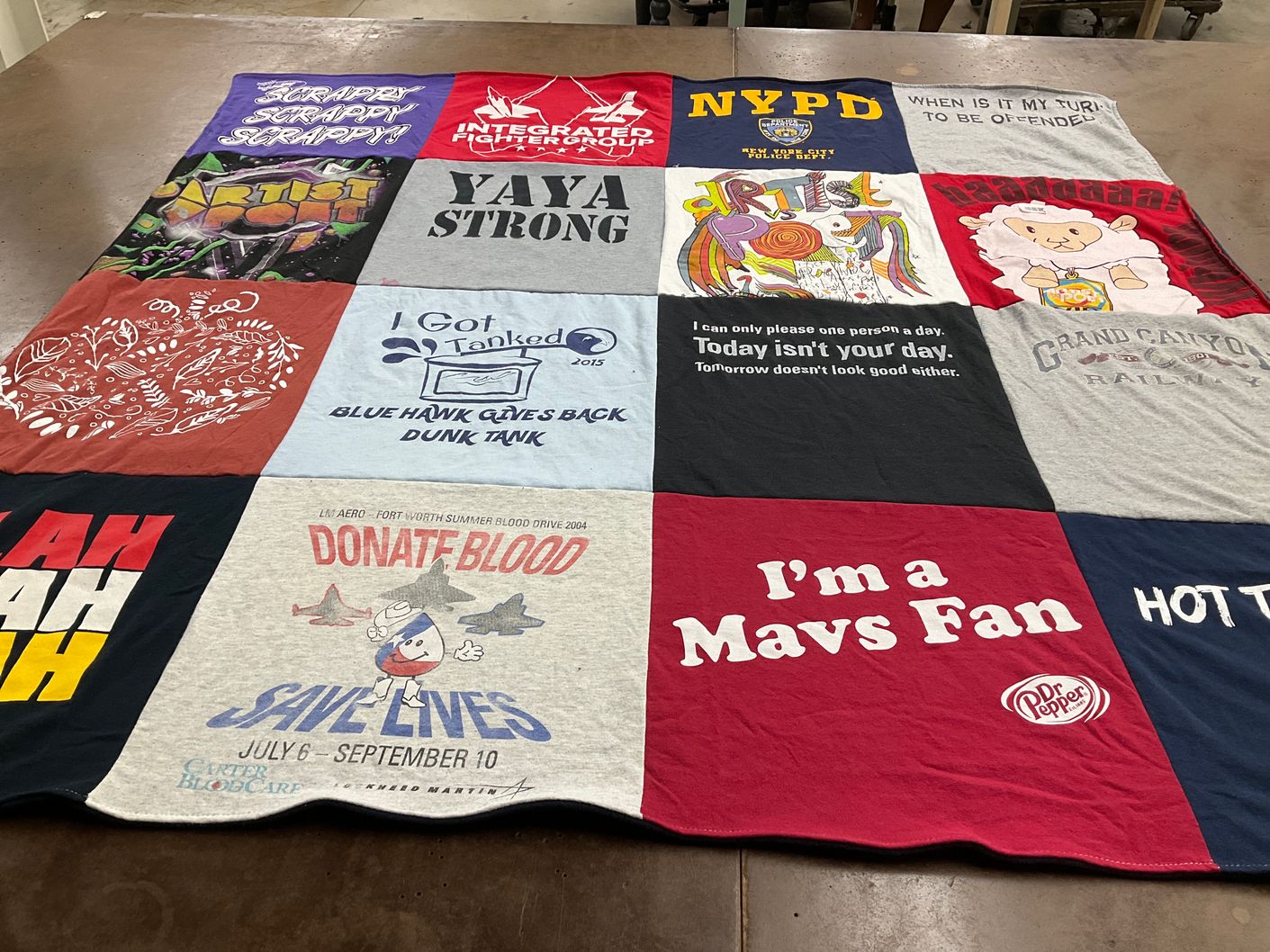 T-shirt quilt featuring university of texas at arlington mavs by June from TX
