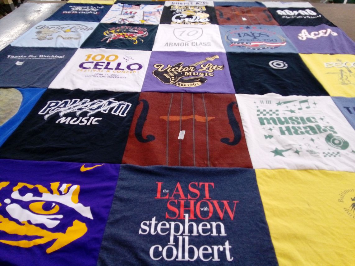 T-shirt quilt from rockhurst university by Elizabeth from MD