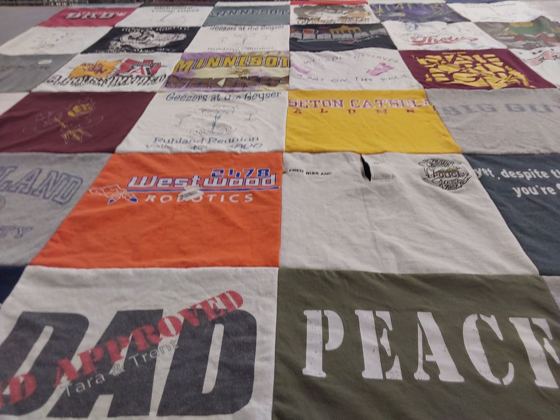 T-shirt quilt from westwood high school, seton catholic high school by Sally from AZ
