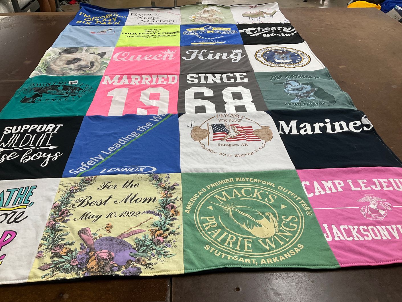 T-shirt quilt with wildlife, marine themes by Patrick from TN