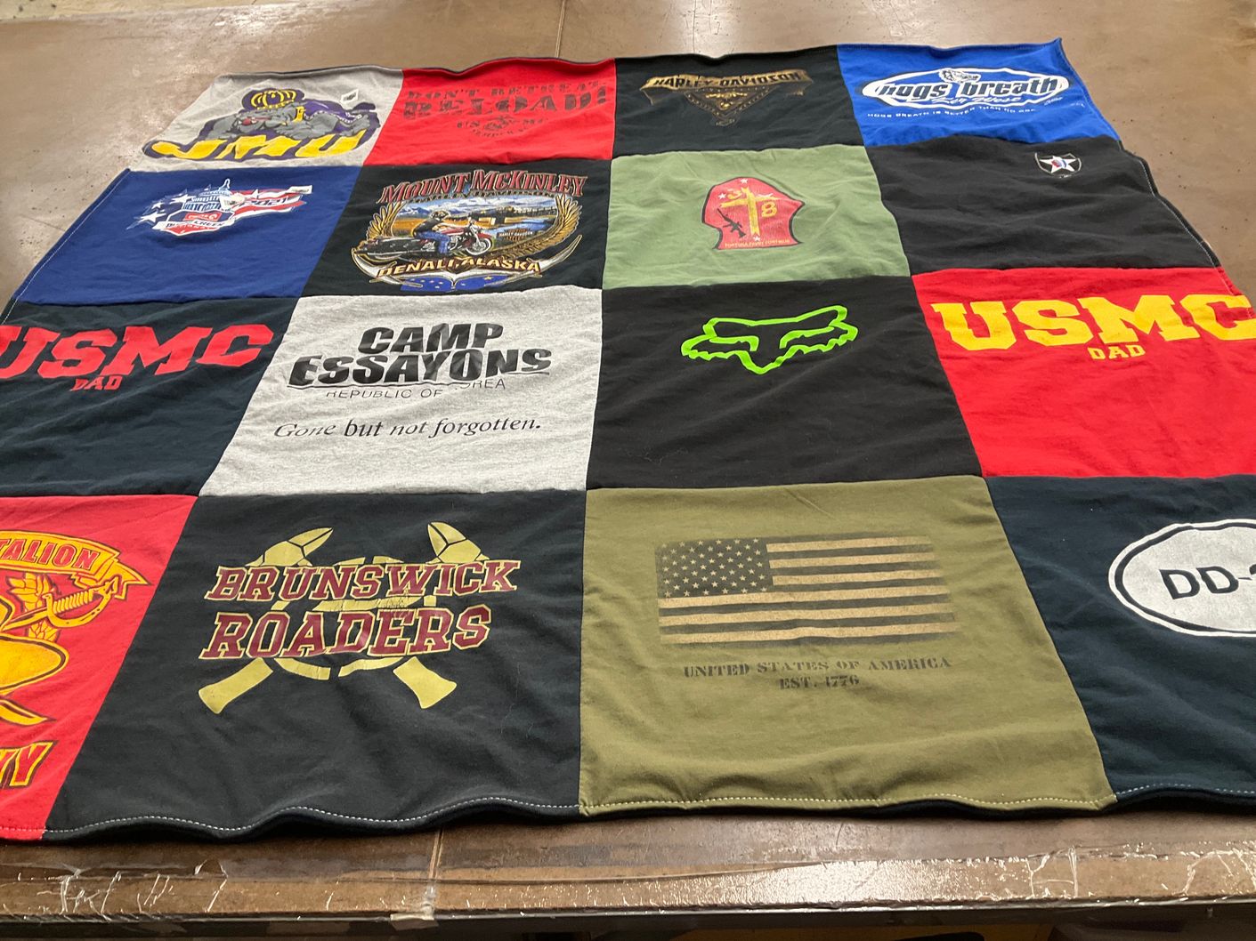 T-shirt quilt featuring brunswick roaders by Pamela from VA