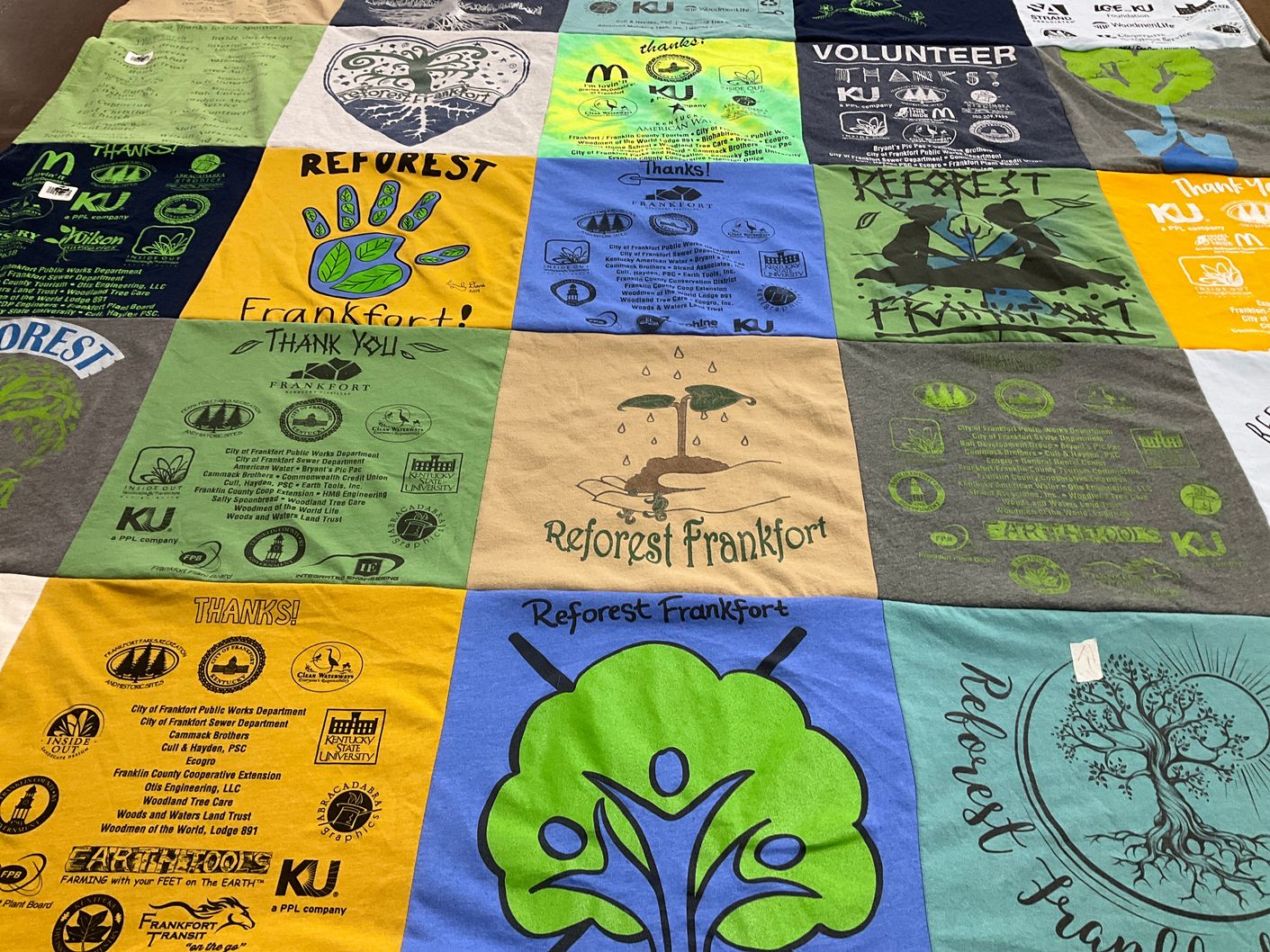 T-shirt quilt from university of kansas by Rebecca from KY