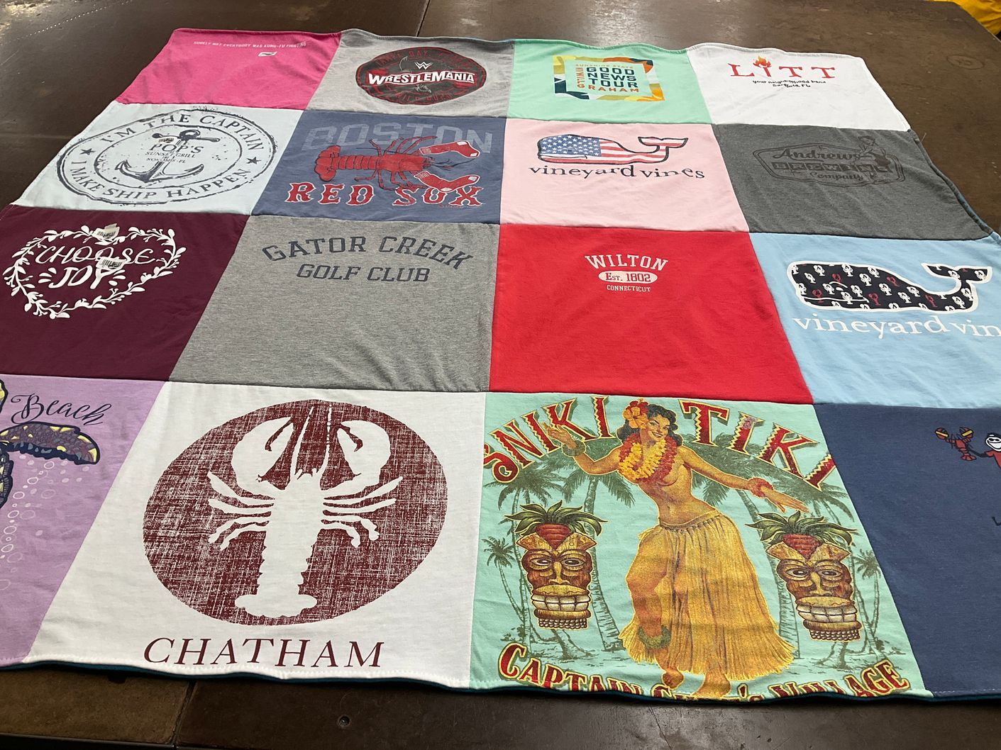 T-shirt quilt featuring boston red sox by Elizabeth from FL
