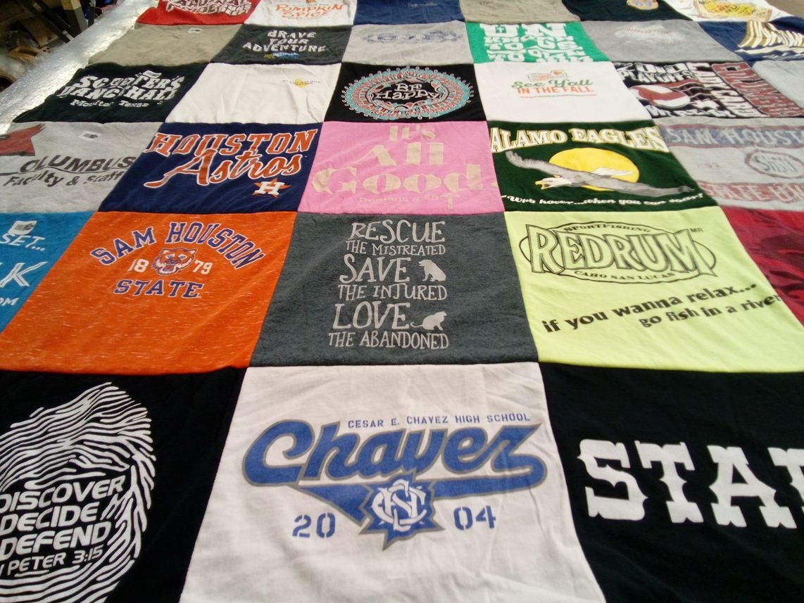 T-shirt quilt featuring houston astros by Mandy from TX