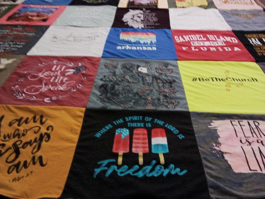 T-shirt quilt by Rachael from IL