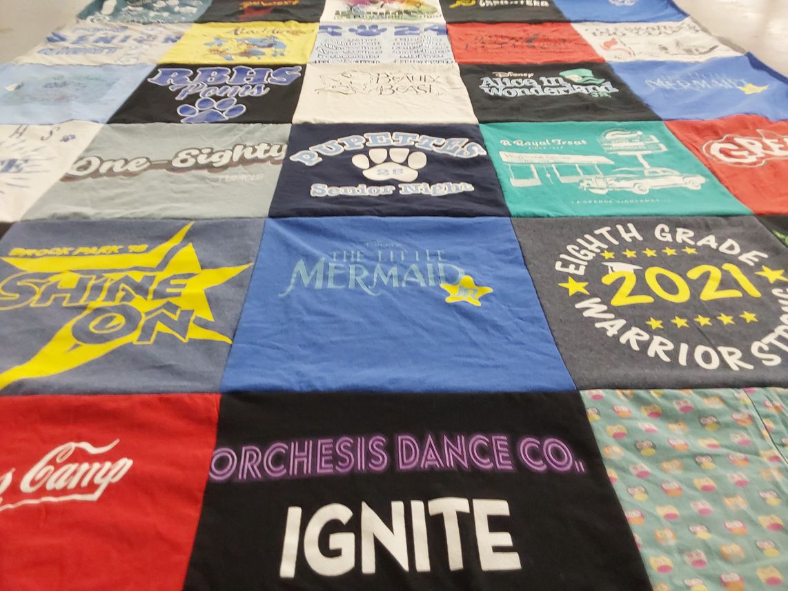 T-shirt quilt from brooks park middle school by Katherine from IL