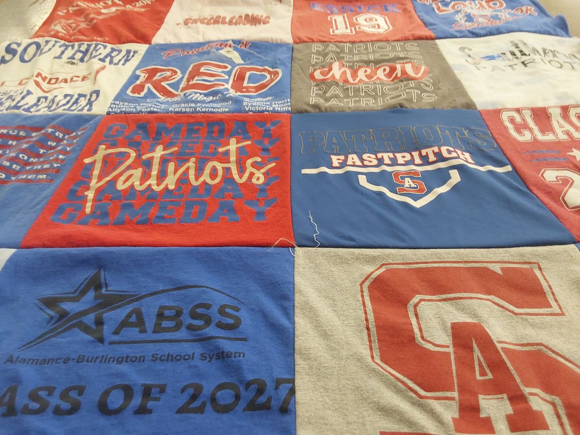T-shirt quilt featuring southern alamance fastpitch by Dylan from NC