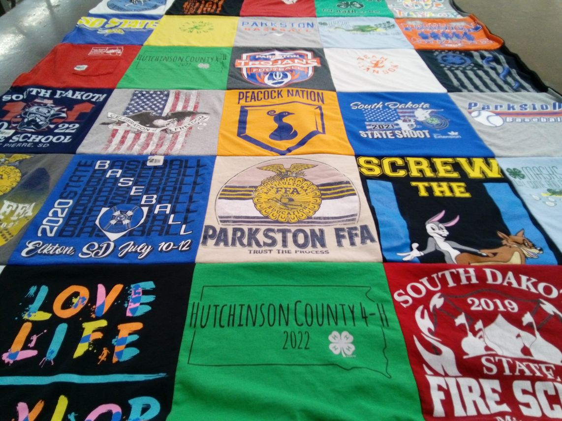 T-shirt quilt from parkston high school by Kristie from SD