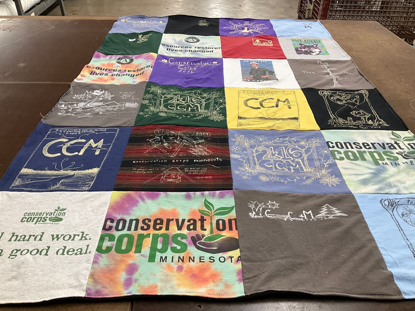 T-shirt quilt with environmental conservation, community service themes by Marissa from WA