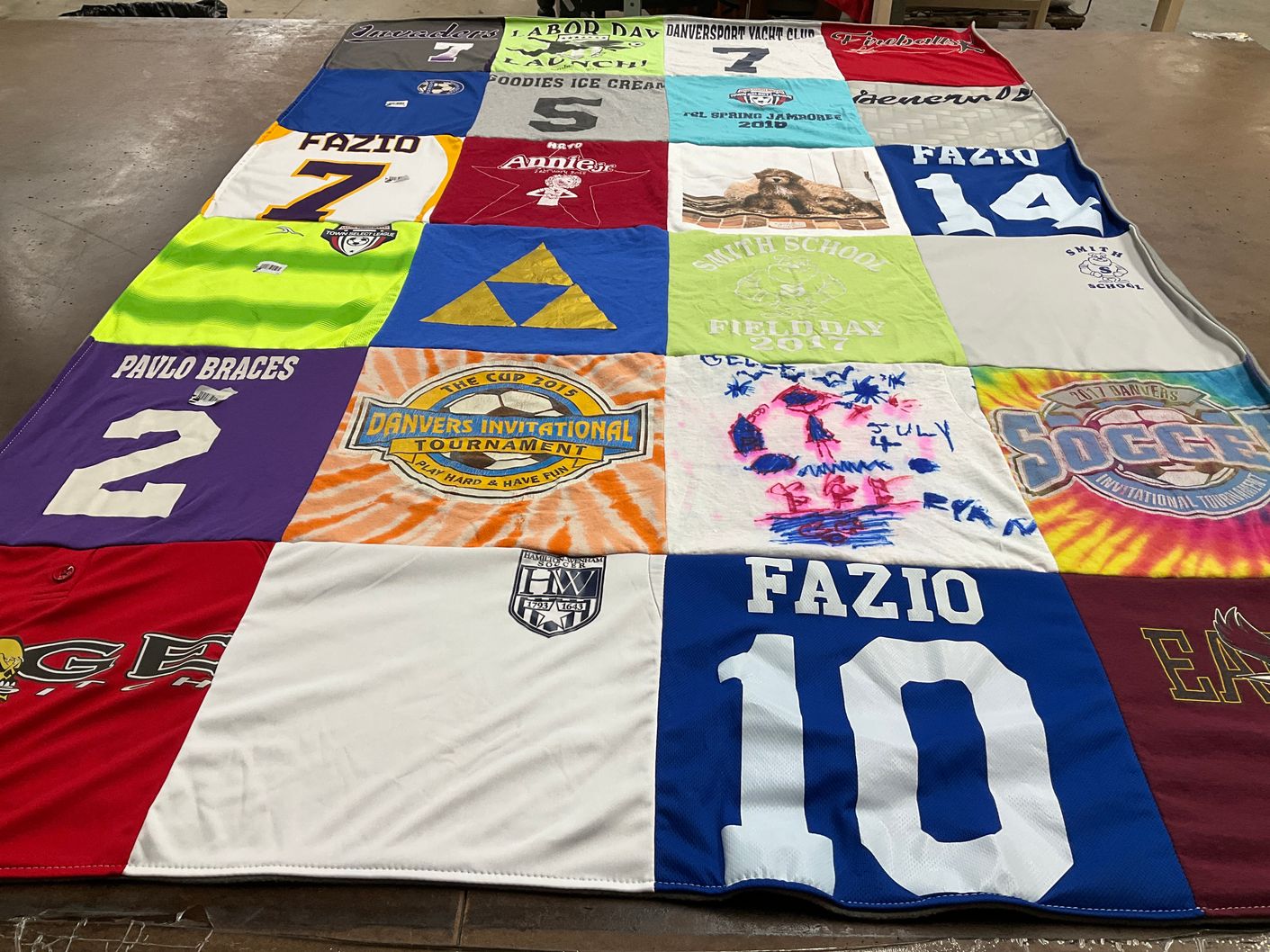 T-shirt quilt featuring danvers high school soccer by Melissa from MA