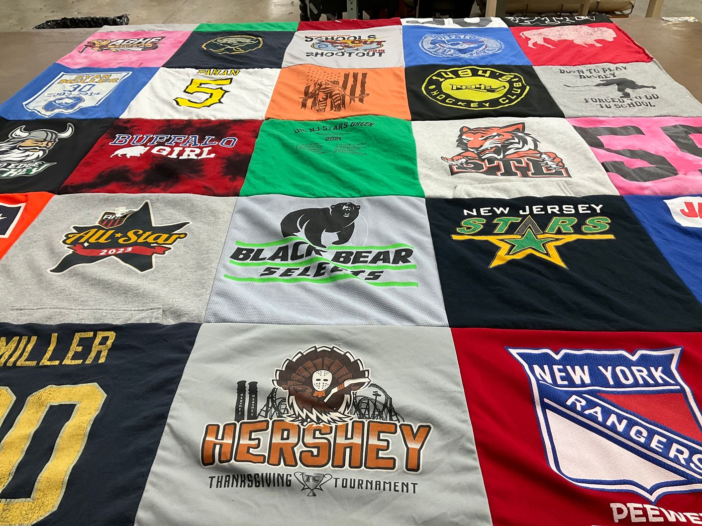 T-shirt quilt featuring new york rangers by Julie from NJ