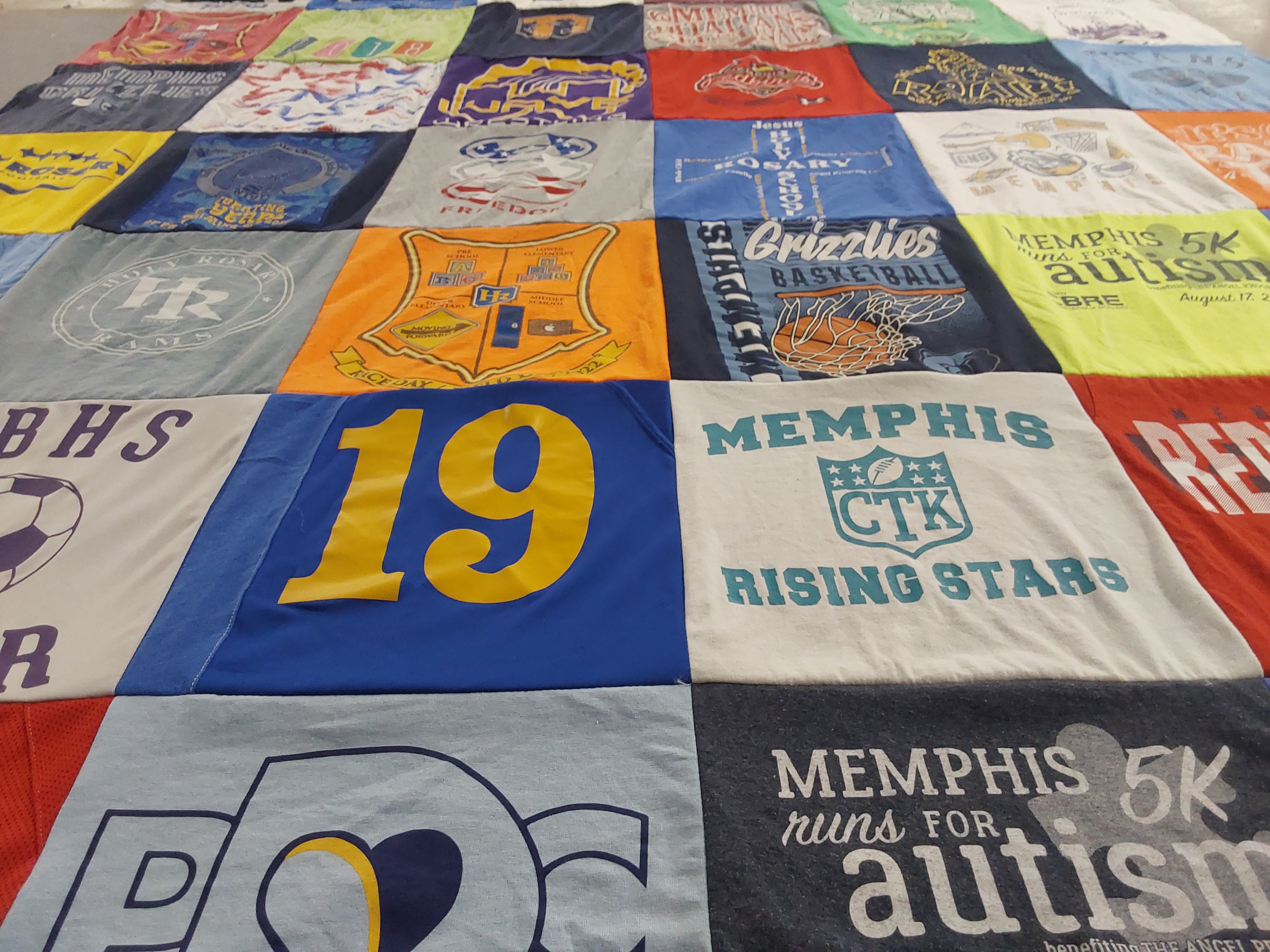 T-shirt quilt featuring rams baseball by Jodi from TN