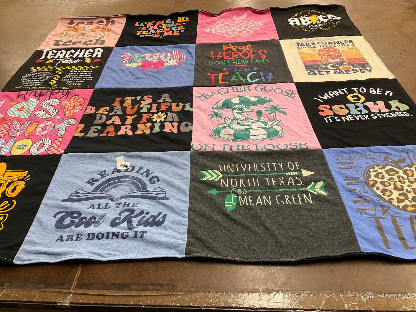 T-shirt quilt from university of north texas by Angela from TX