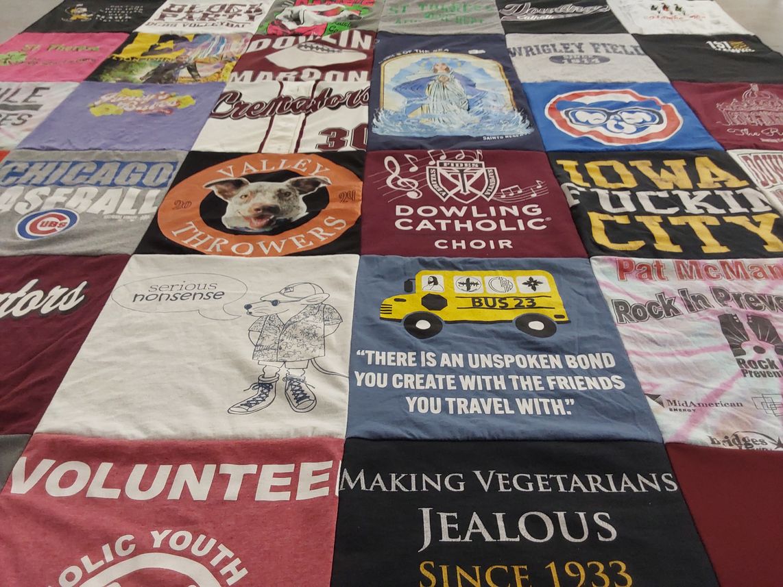T-shirt quilt featuring valley throwers by Katherine from IA