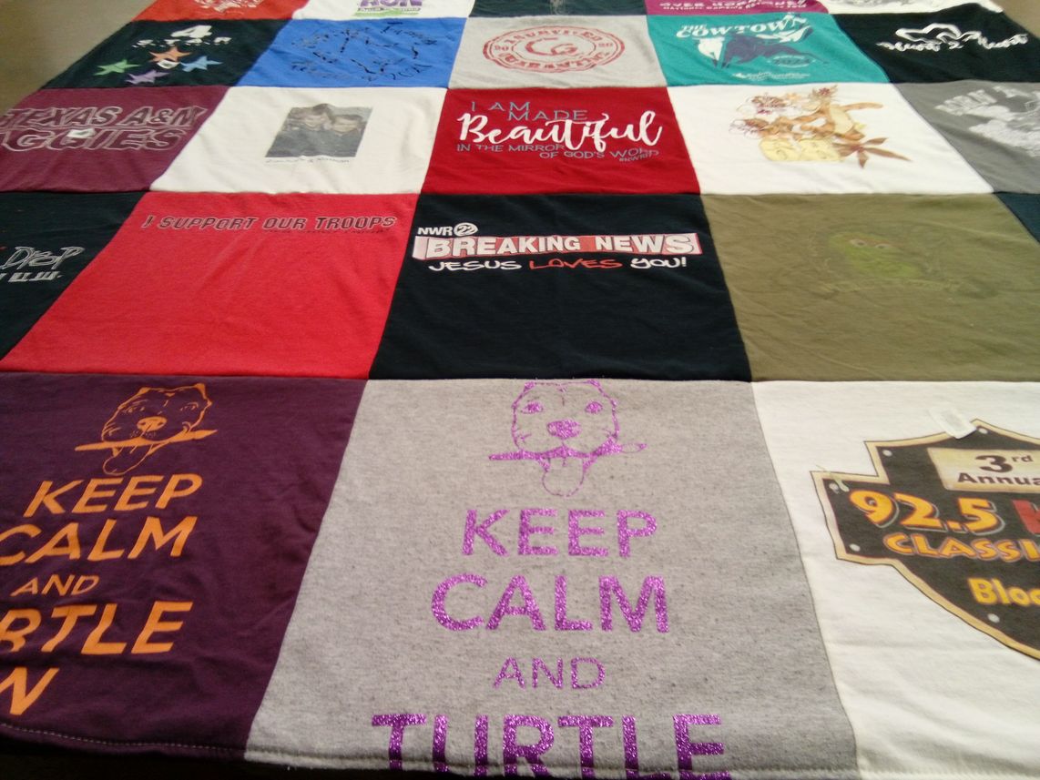T-shirt quilt from texas a&m university by Yvonne from TX