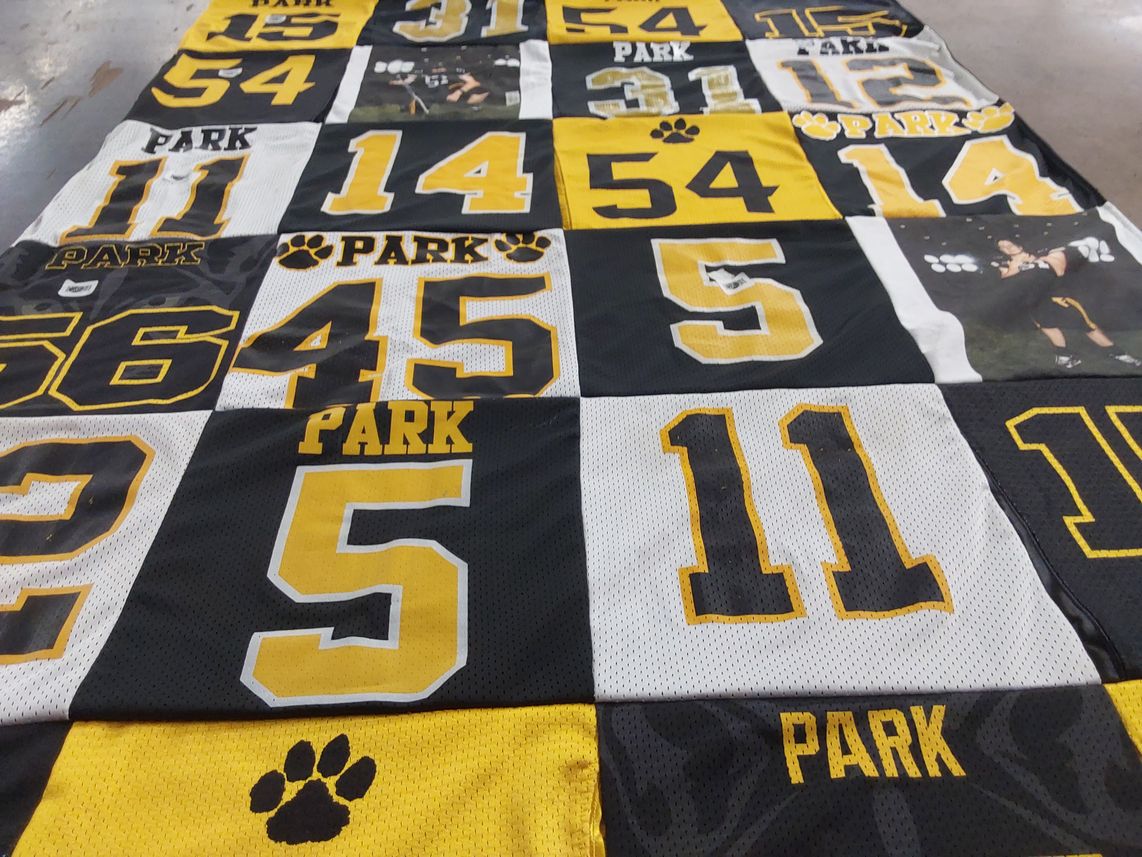 T-shirt quilt from park university by Renee from UT