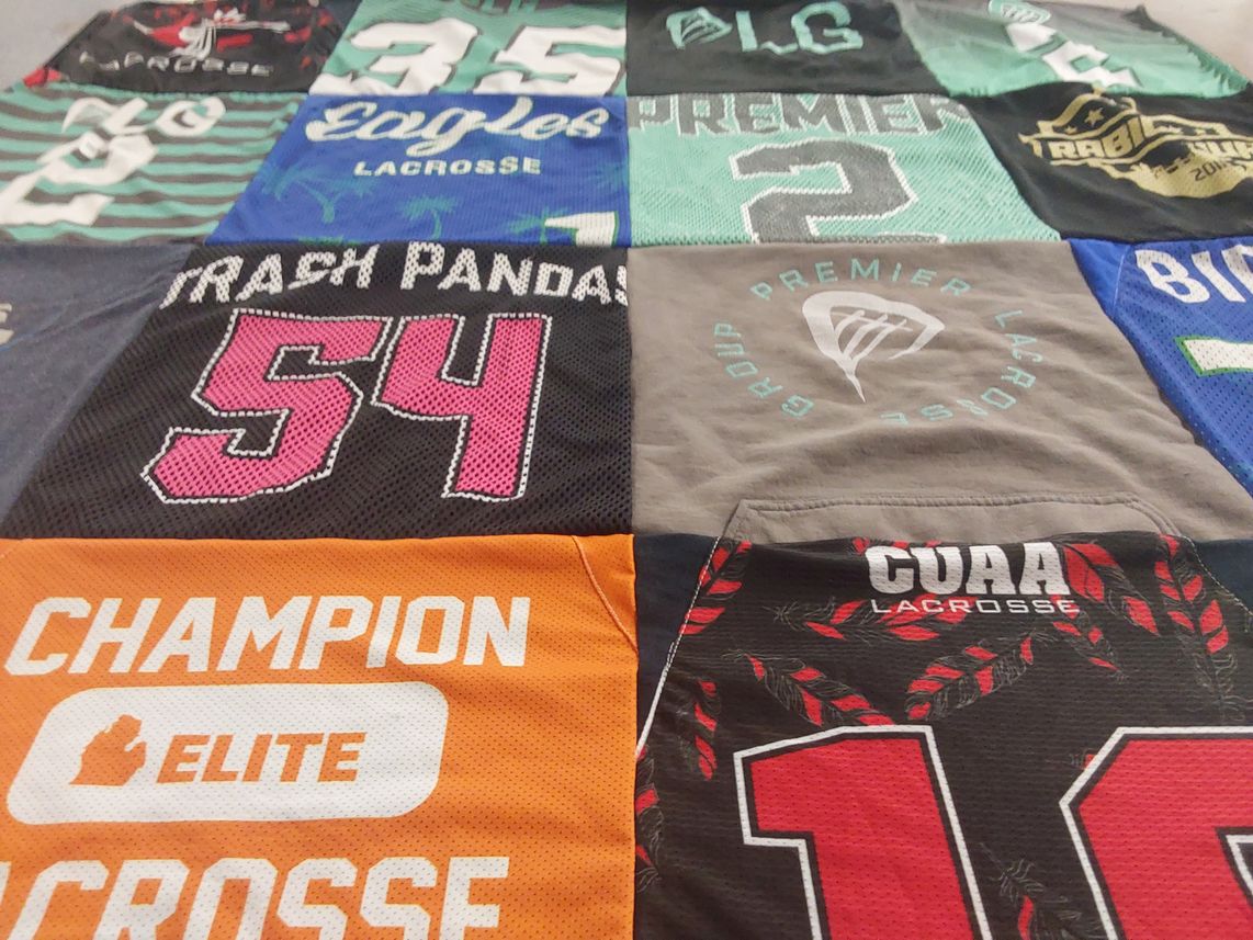 T-shirt quilt from cornerstone university by Penelope from MI