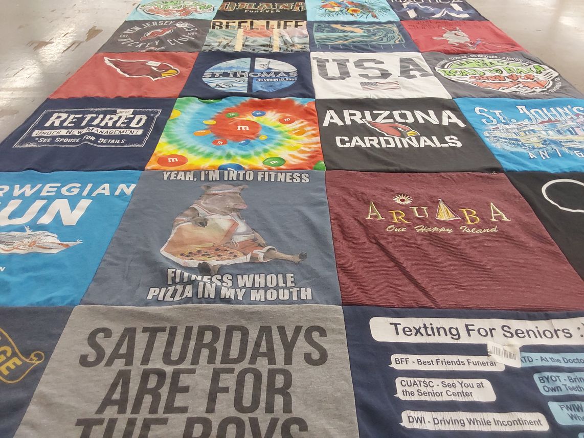 T-shirt quilt featuring arizona cardinals by Randy from AZ