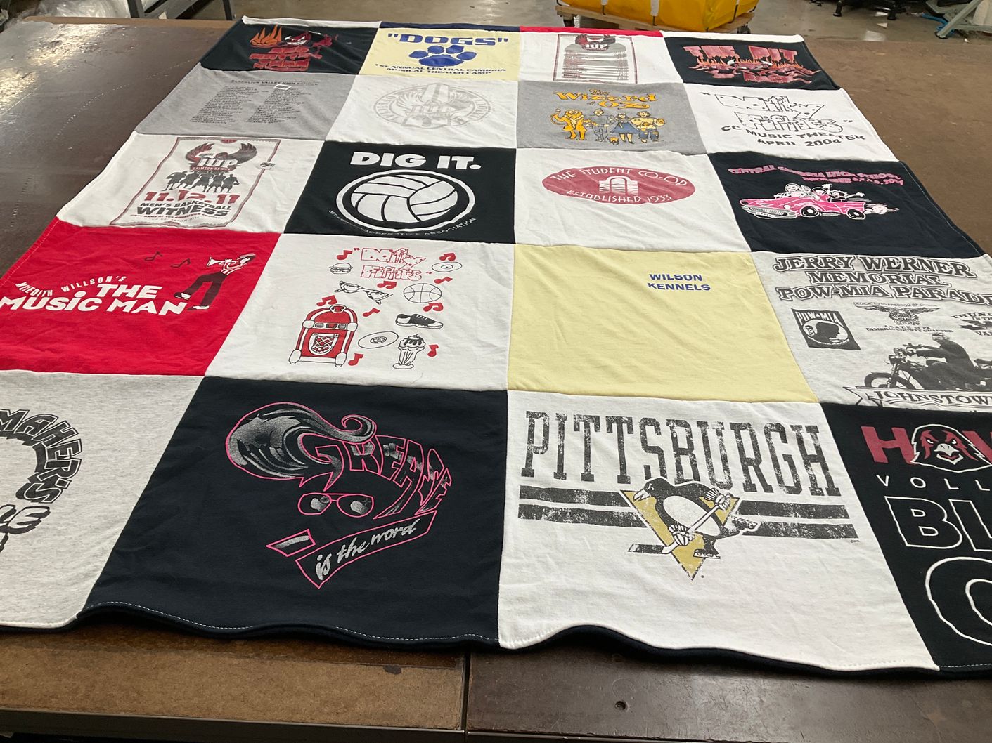T-shirt quilt featuring pittsburgh penguins by Matthew from FL
