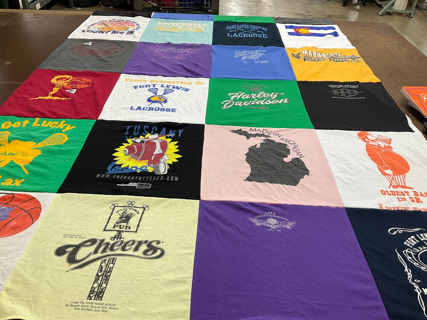 T-shirt quilt from fort lewis college by Janice from TN