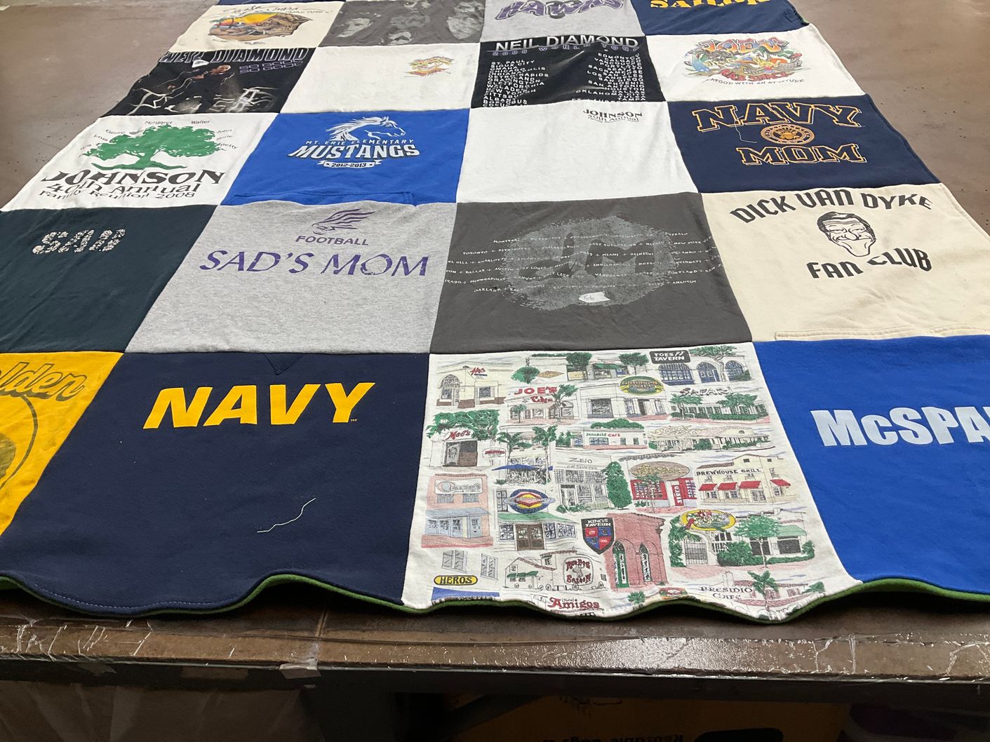 T-shirt quilt featuring mustangs by Robin from WA