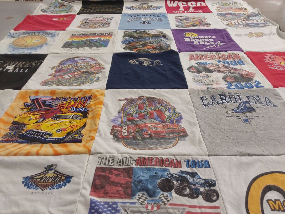 T-shirt quilt from university of north carolina by Gina from NC