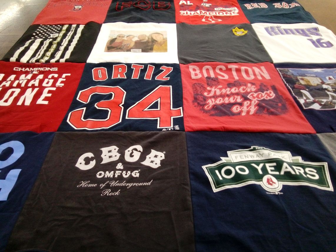 T-shirt quilt featuring boston red sox by Valerie from CA