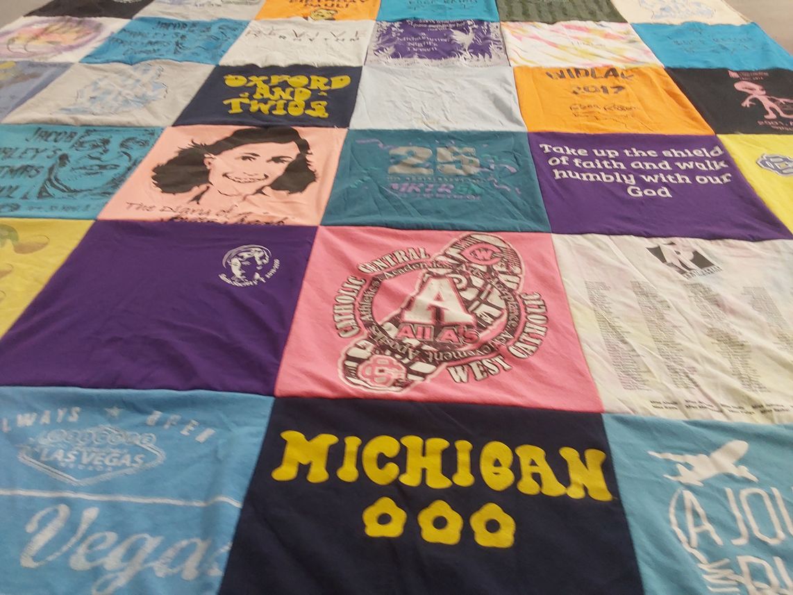 T-shirt quilt from catholic central high school by LeeAnne from MI