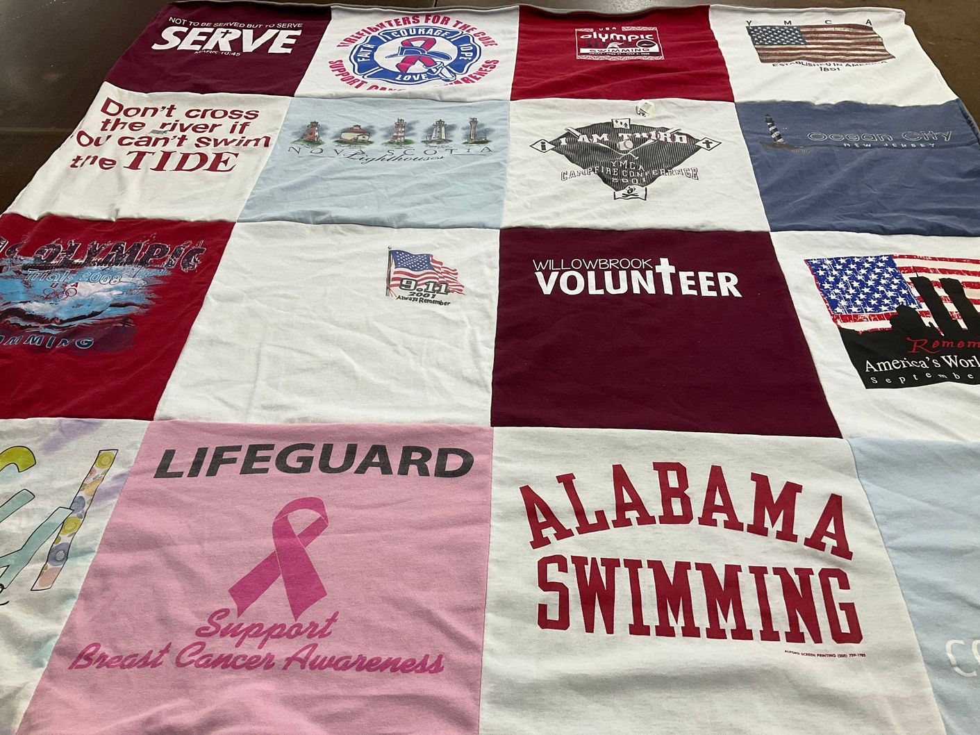 T-shirt quilt from alabama swimming by Carole from SC