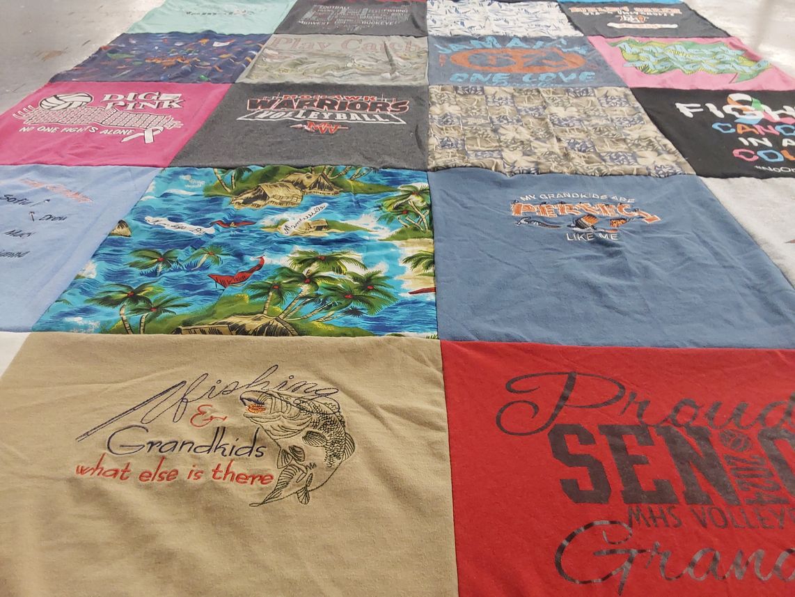 T-shirt quilt from mhs volleyball by Jean from OH