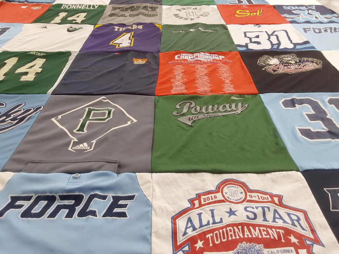 T-shirt quilt featuring poway all stars by kimberly from CA