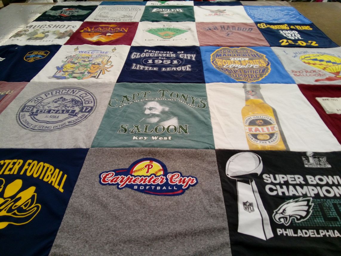 T-shirt quilt featuring philadelphia eagles by Anthony from NJ