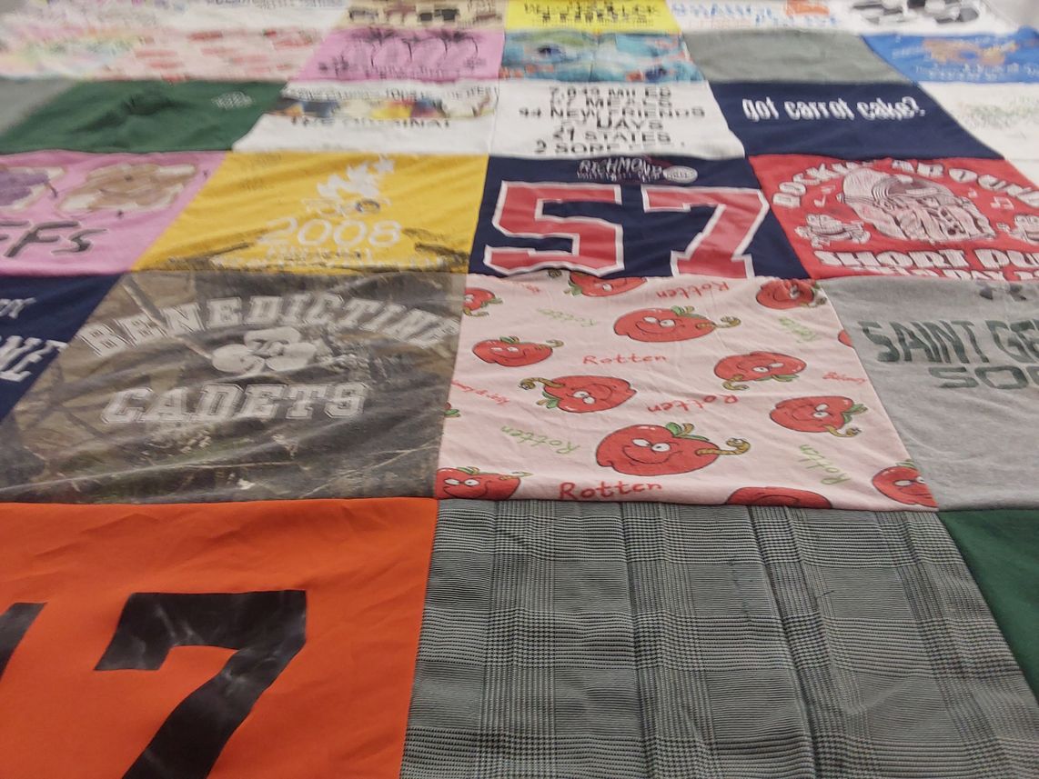 T-shirt quilt from benedictine college, saint george's college by Jennifer from VA