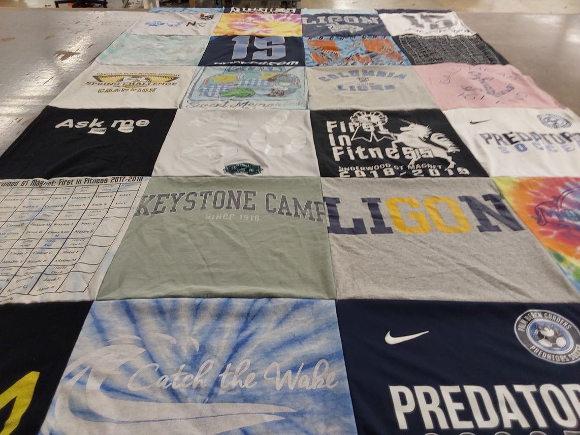 T-shirt quilt featuring predators soccer team by Rochelle from FL