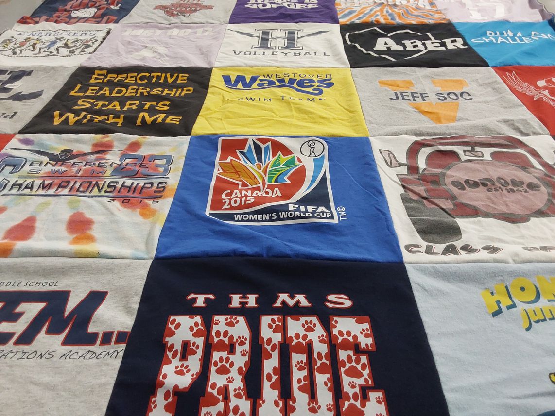 T-shirt quilt from thomas middle school by Stephanie from VA