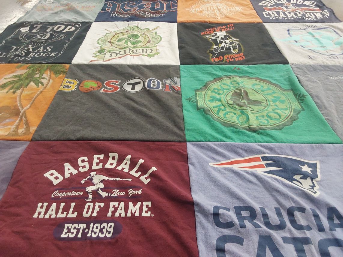 T-shirt quilt featuring new england patriots by Susan from SC
