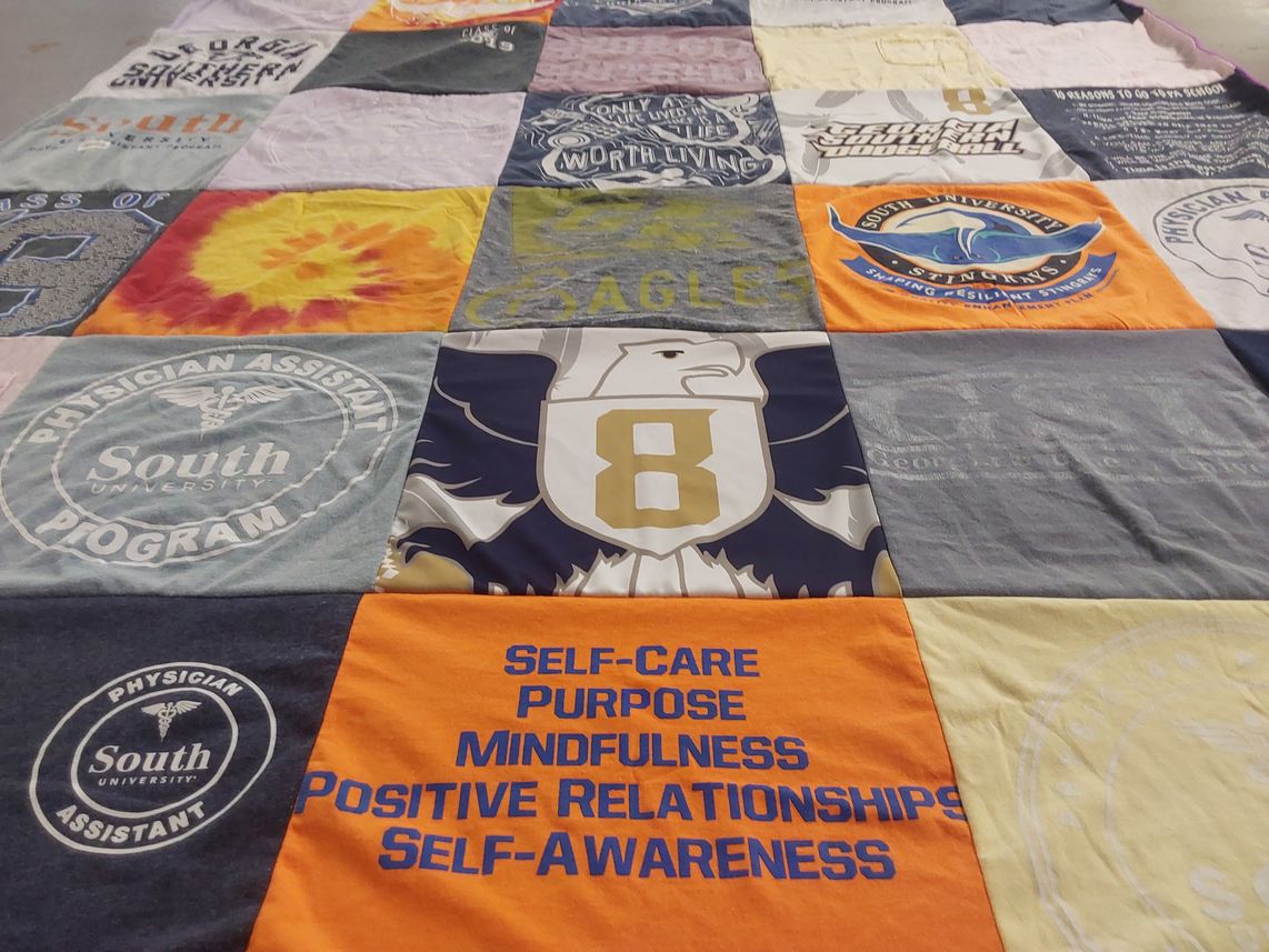T-shirt quilt from south university by Daniel from GA