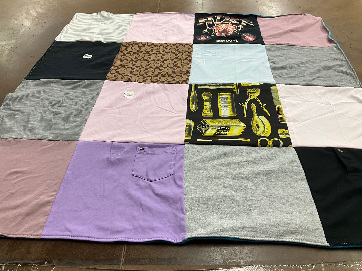 T-shirt quilt with fashion, sports themes by Makayla from FL