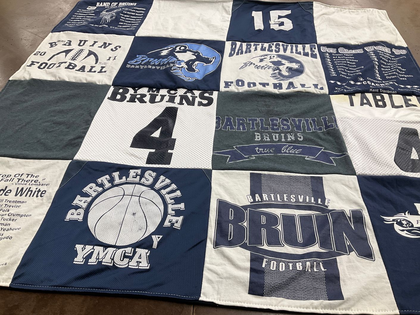 T-shirt quilt featuring bartlesville bruins football by Krista from OK