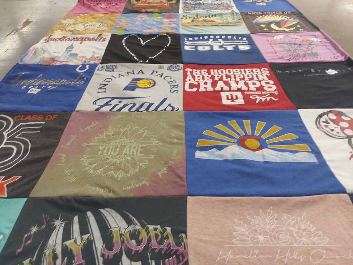 T-shirt quilt featuring indiana pacers, indianapolis colts by Michelle from IN