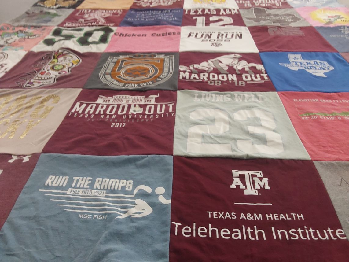 T-shirt quilt from texas a&m university by Martha from TX